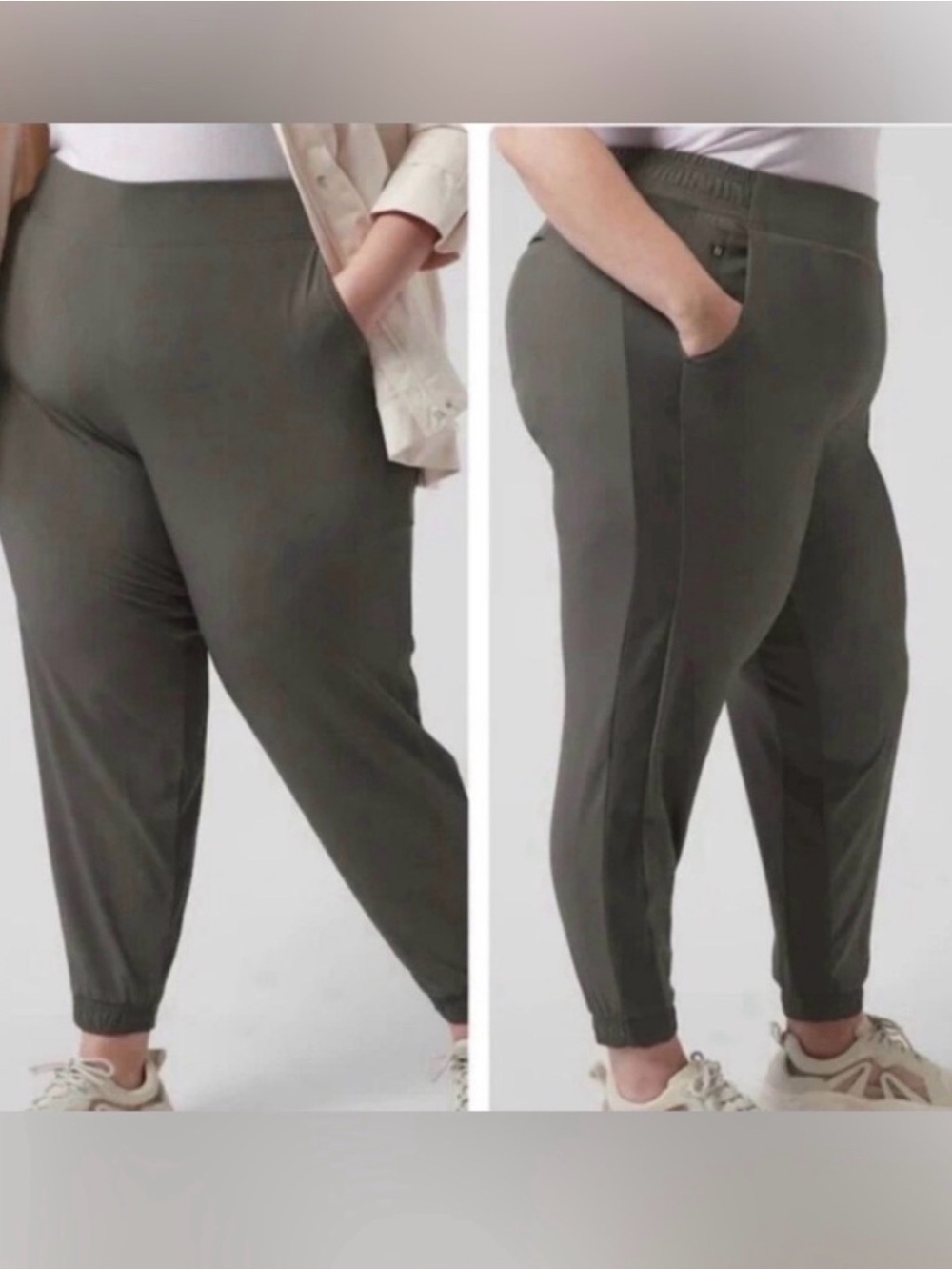 Athleta Brooklyn Mid Rise Jogger Pants Mountain Olive Green Plus Size 20 gym